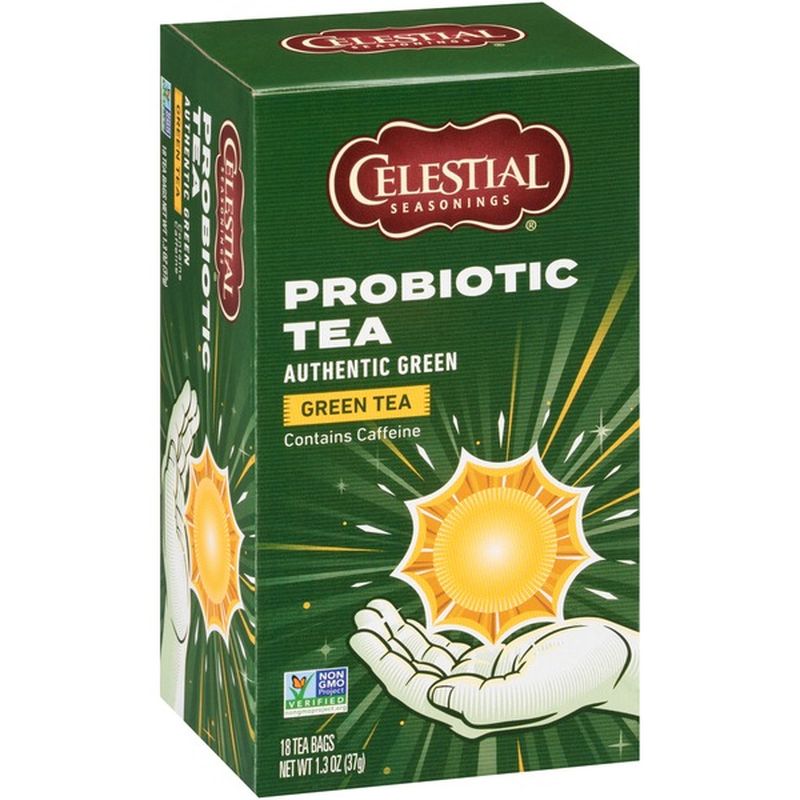 Celestial Seasonings Probiotic Tea Authentic Green Tea Bags (1.3 oz