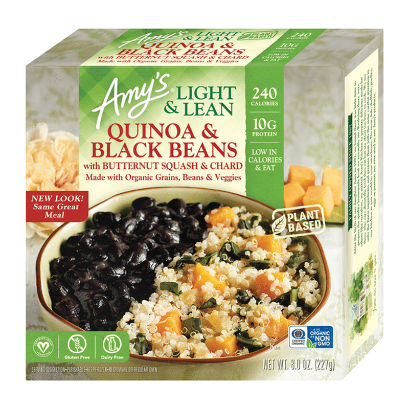 Amy's Frozen Bowls, Light & Lean Quinoa and Black Beans with Butternut