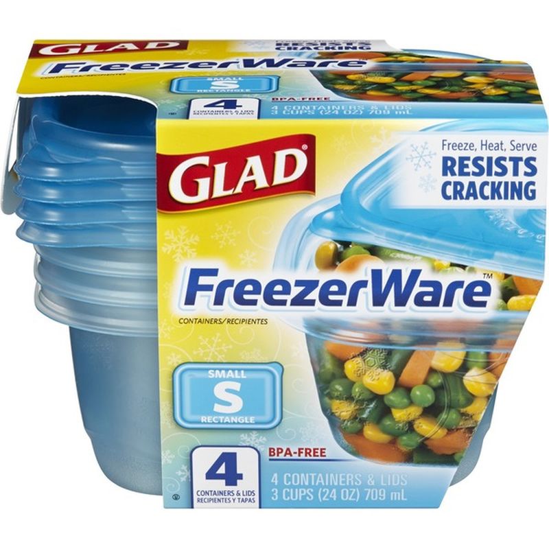 Glad FreezerWare Small Rectangle 4 CT (4 ct) Instacart