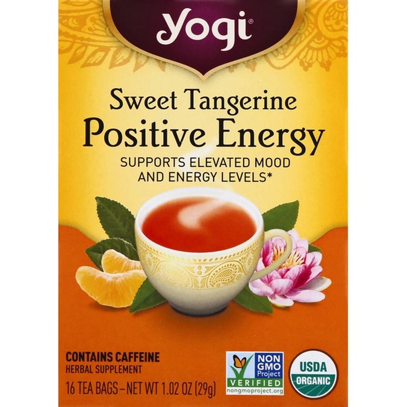 Yogi Herbal Supplement, Sweet Tangerine, Positive Energy, Tea Bags (16