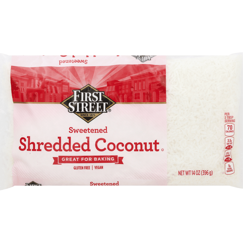First Street Shredded Coconut, Sweetened (14 oz) Instacart