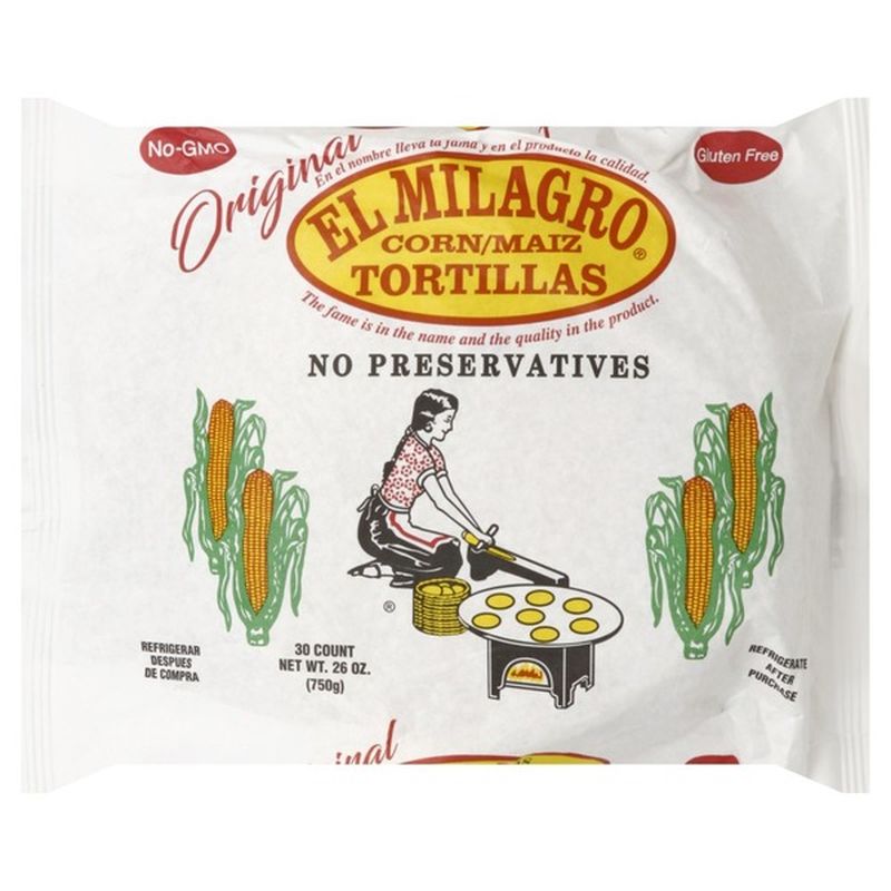 El Milagro Tortillas, Corn, Original (30 each) Instacart