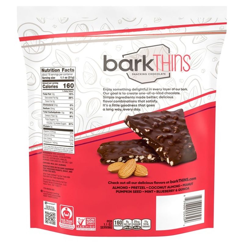 Bark Thins Almond With Sea Salt Dark Chocolate (20 oz