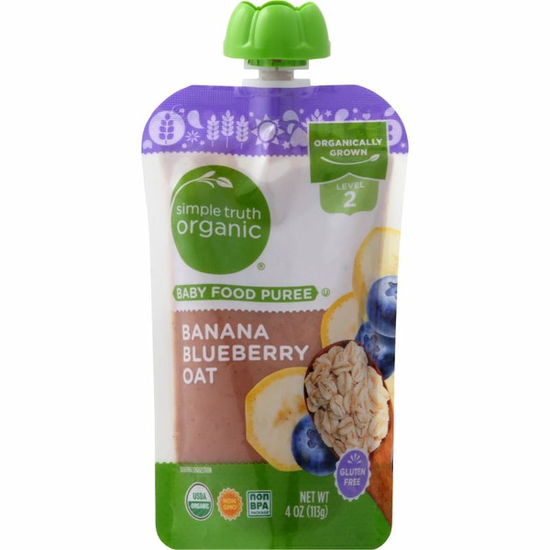 Simple Truth Organic Banana Blueberry Oat Baby Food Puree