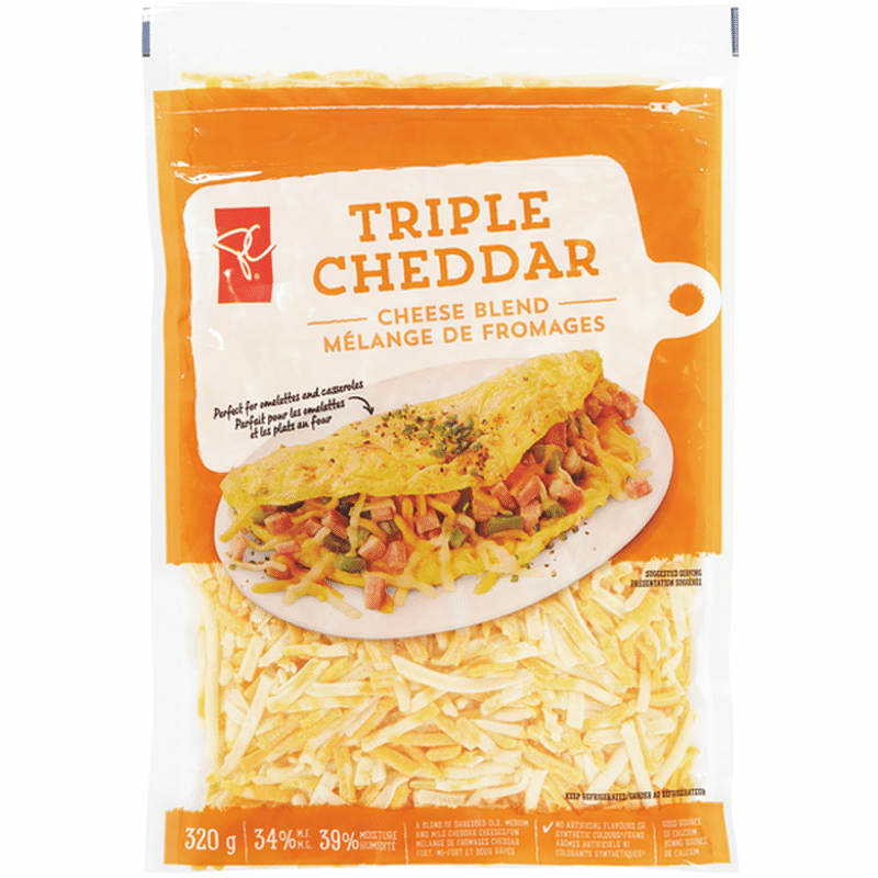 President's Choice Triple Cheddar Shredded Cheese Blend