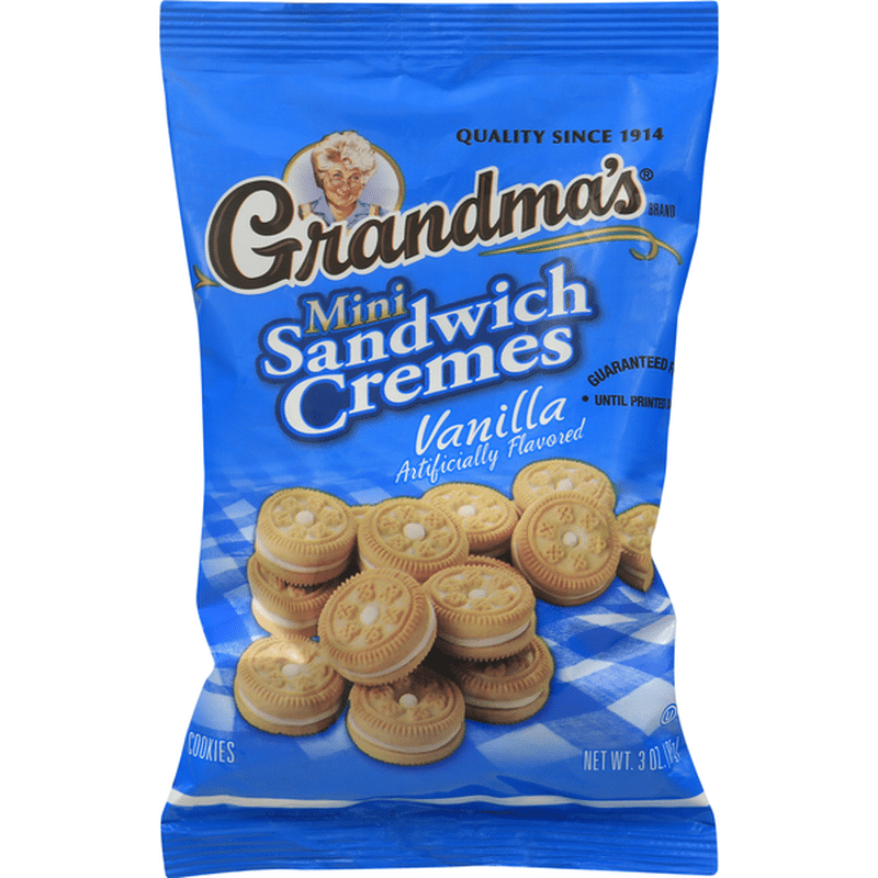 Grandmas Mini Sandwich Cremes Vanilla Cookies 3 Oz Instacart 9317