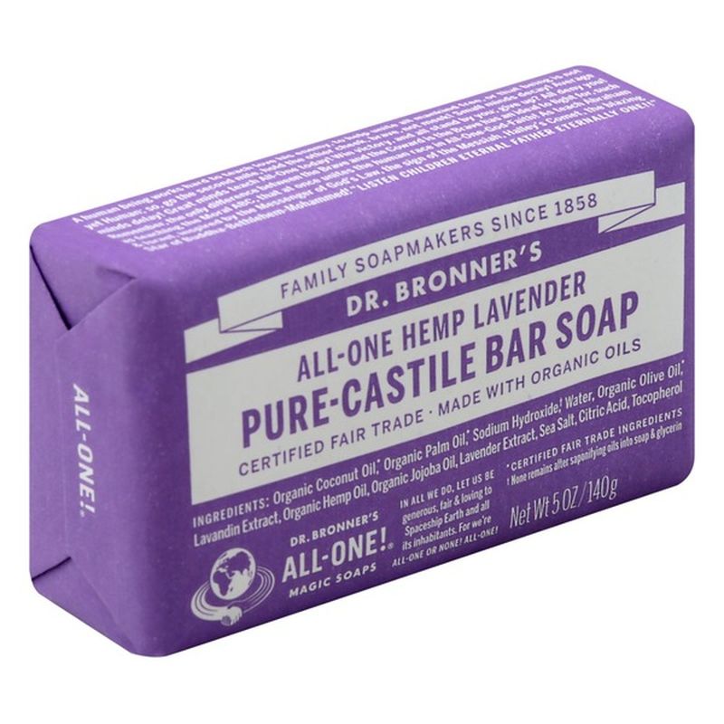 Dr. Bronner's All-One Hemp Lavender Pure-Castile Bar Soap (5 oz) from ...