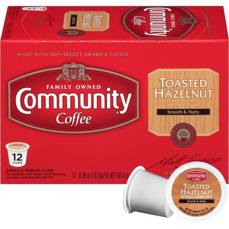 Community Coffee Toasted Hazelnut Coffee Single Serve Cups (12 ct) from