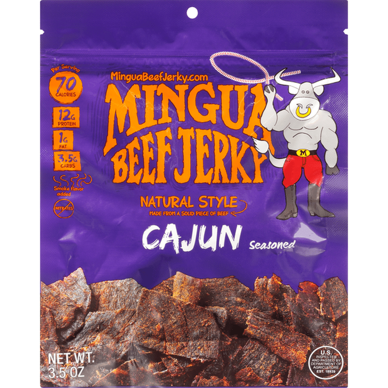 Mingua Beef Jerky Beef Jerky, Cajun Seasoned, Natural Style (3.5 oz