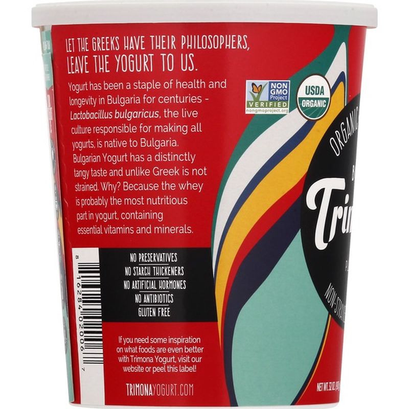 Trimona Yogurt, Organic, Bulgarian, Plain