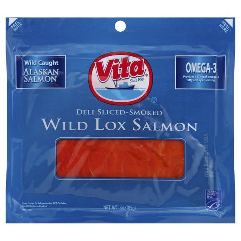 Vita Salmon, Wild Lox, Deli, SlicedSmoked (3 oz) Instacart