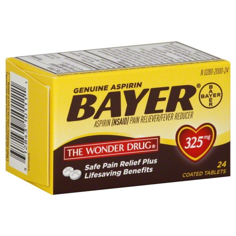 Bayer Aspirin Pain Reliever Fever Reducer Coated Tablets
