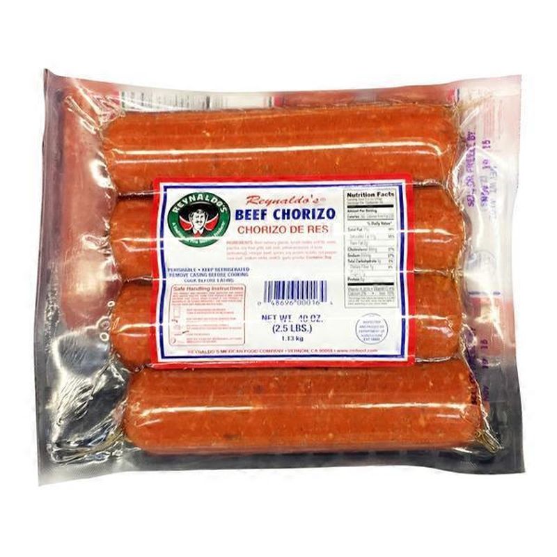 Reynaldo's Beef Chorizo (2.5 lb) Instacart