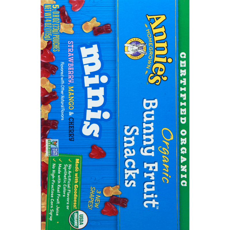 Annie's Homegrown Fruit Snacks, Organic, Bunny, Minis (5 each) from