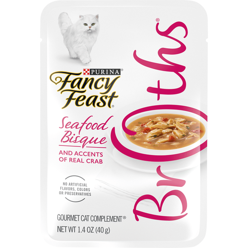 Purely Fancy Feast Grain Free Cat Food Complements, Broths Seafood