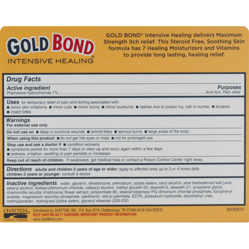 Gold Bond AntiItch Cream Intensive Healing (1 oz) Instacart