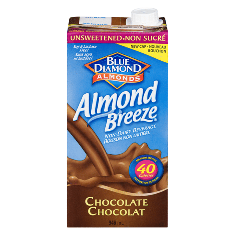 Almond Breeze Almond Beverage, Chocolate, Unsweetened (946 Ml) - Instacart