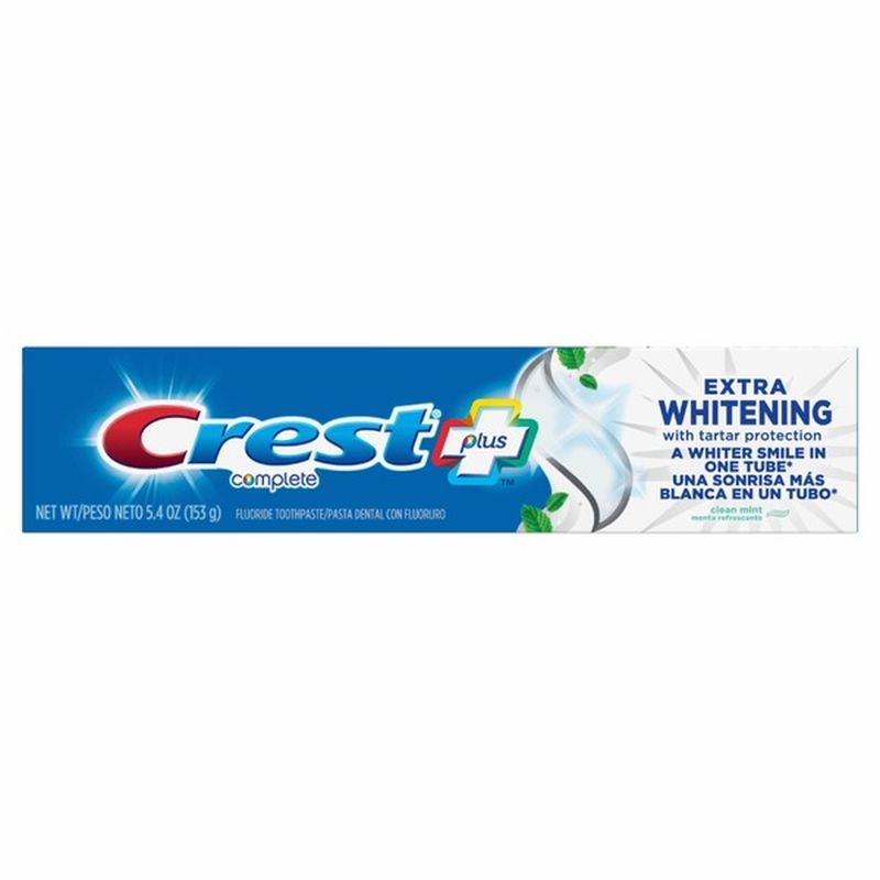 Crest Extra Whitening Complete Toothpaste, Clean Mint