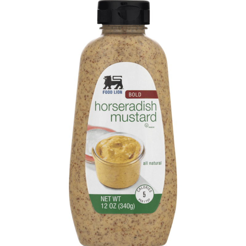 Food Lion Mustard, Bold, Horseradish, Bottle (12 oz) Instacart