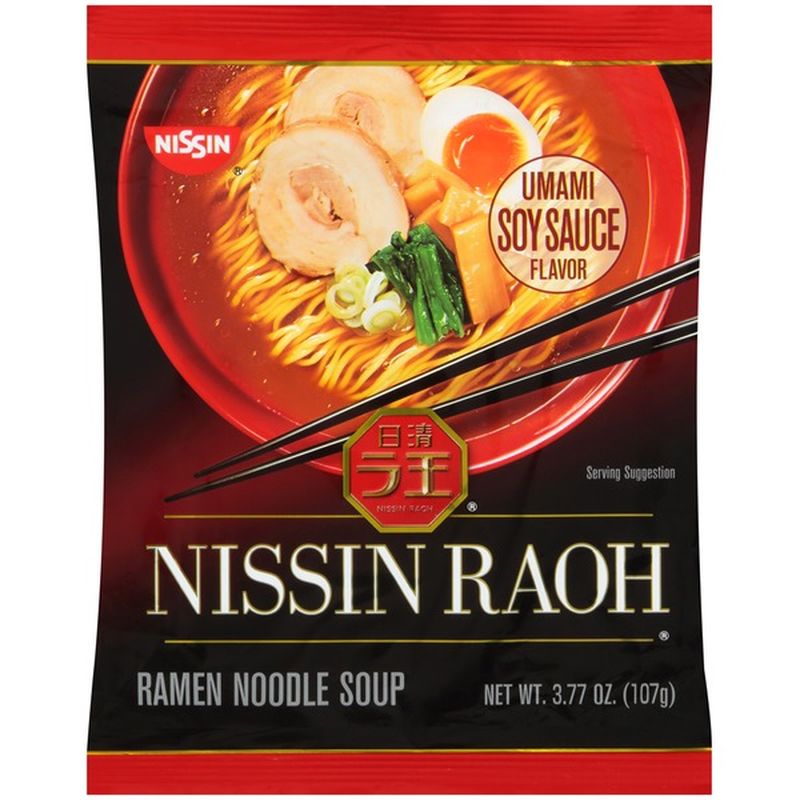 Nissin Raoh Ramen Noodle Soup, Soy Sauce Flavor (3.77 oz) Instacart