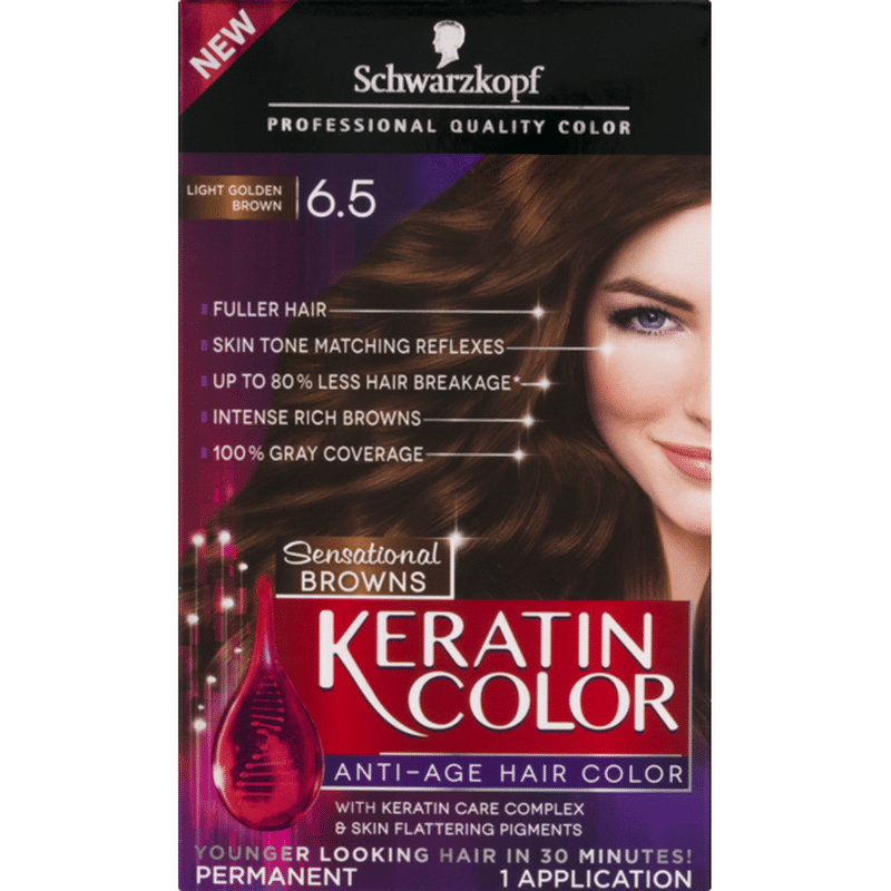 Schwarzkopf Permanent Hair Color Cream, 6.5 Light Golden ...