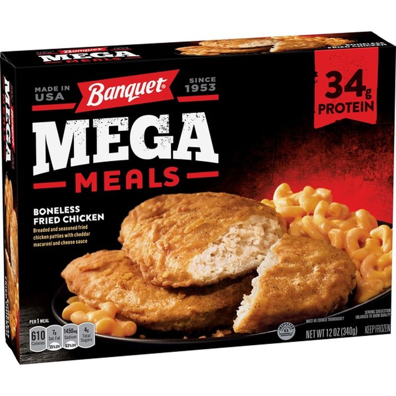 Banquet Mega Meals Boneless Fried Chicken (12 oz) - Instacart