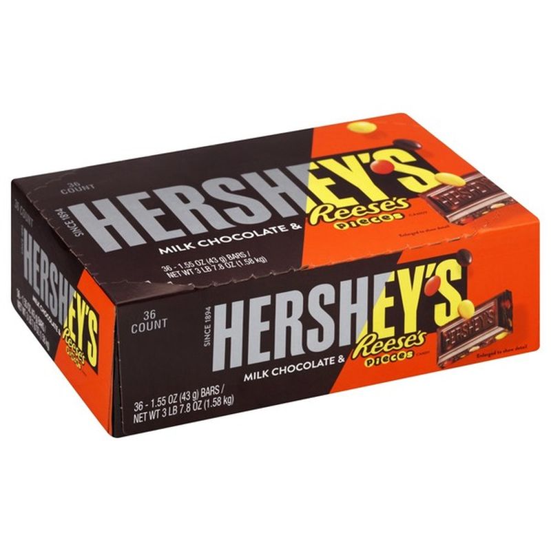 Hershey Milk Chocolate & Reese's Pieces Candy (36 Each) - Instacart