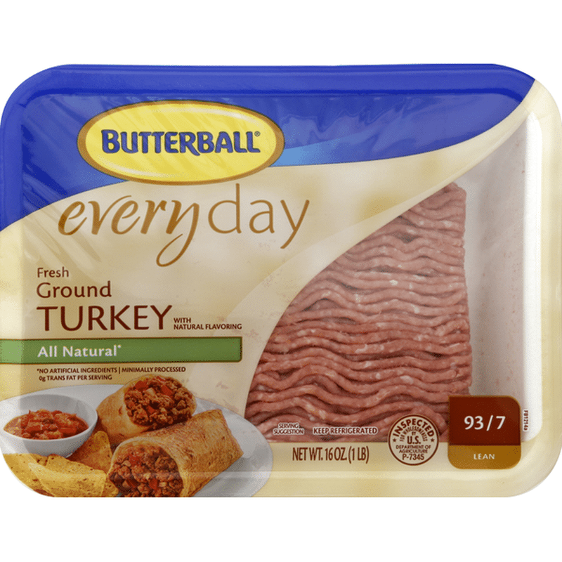 Butterball Turkey, Ground, 93/7, Lean (16 Oz) - Instacart