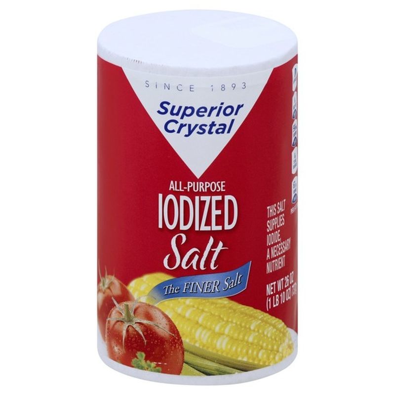 Superior Crystal Iodized Salt (26 oz) Instacart