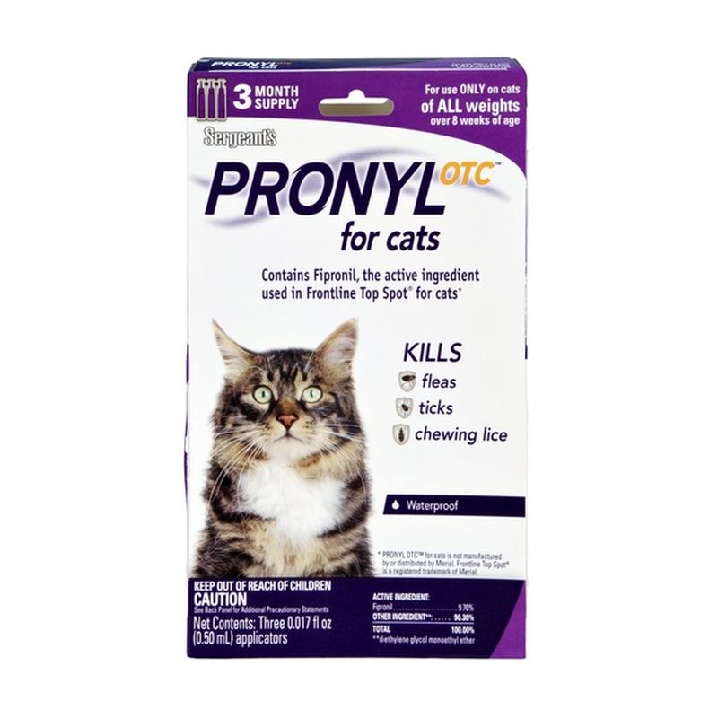 Sergeant's Pronyl Otc for Cats Kills Fleas, Ticks, and Chewing Lice 3