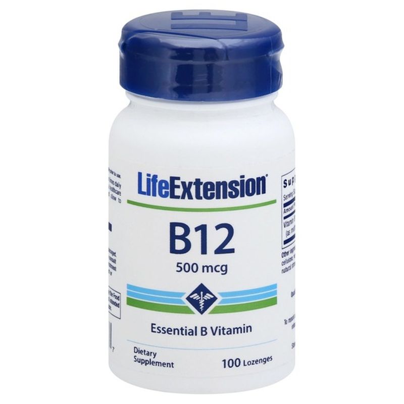 Life Extension Vitamin B12, 500 mcg, Lozenges (100 each) Instacart