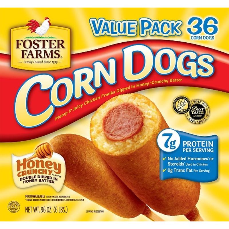 Foster Farms Corn Dogs, Honey Crunchy Flavor, Value Pack (36 each) from