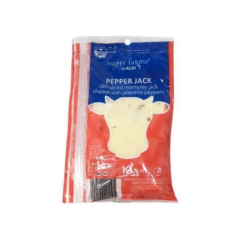 Happy Farms Delisliced Monterey Jack Cheese With Jalapeno Peppers (7.5 oz) from ALDI Instacart