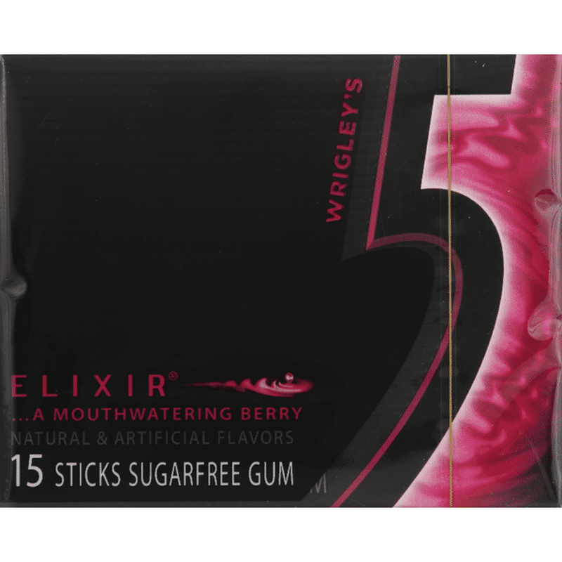 5 Gum, Sugarfree, Elixir, Berry (15 each) Instacart