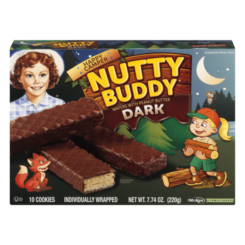 Little Debbie Nutty Buddy Wafers With Peanut Butter Dark (10 Ct ...