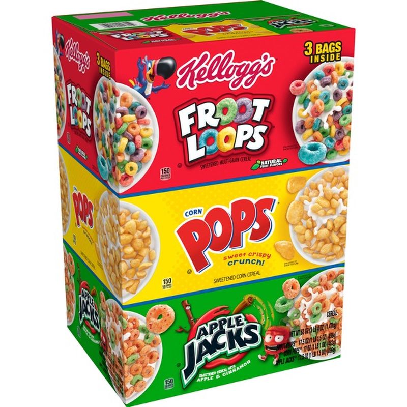 Kelloggs Breakfast Cereal Variety Pack No High Fructose Corn Syrup