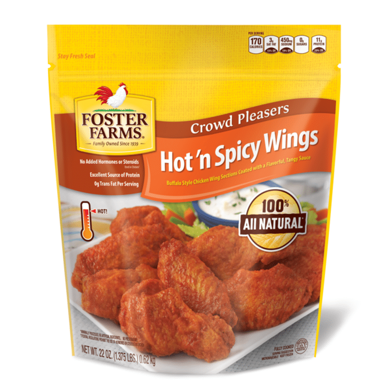 Foster Farms Chicken Wings, Hot 'N Spicy (22 oz) Instacart