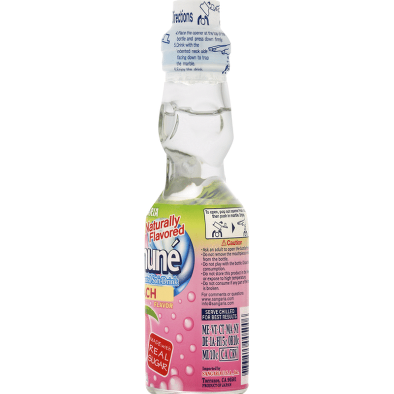Hata Ramune Soft Drink, Peach Flavor (6.76 oz) Instacart