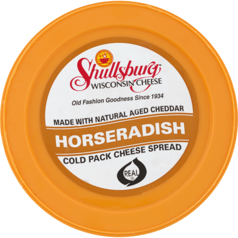 Shullsburg Wisconsin Cheese Cold Pack Cheese Spread Horseradish (8 oz