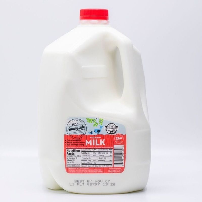 Sunnyside Farms Vitamin D Milk (128 fl oz) Instacart