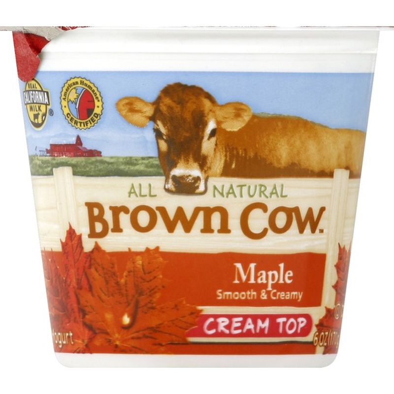 Brown Cow Yogurt, Cream Top, Maple (6 oz) - Instacart