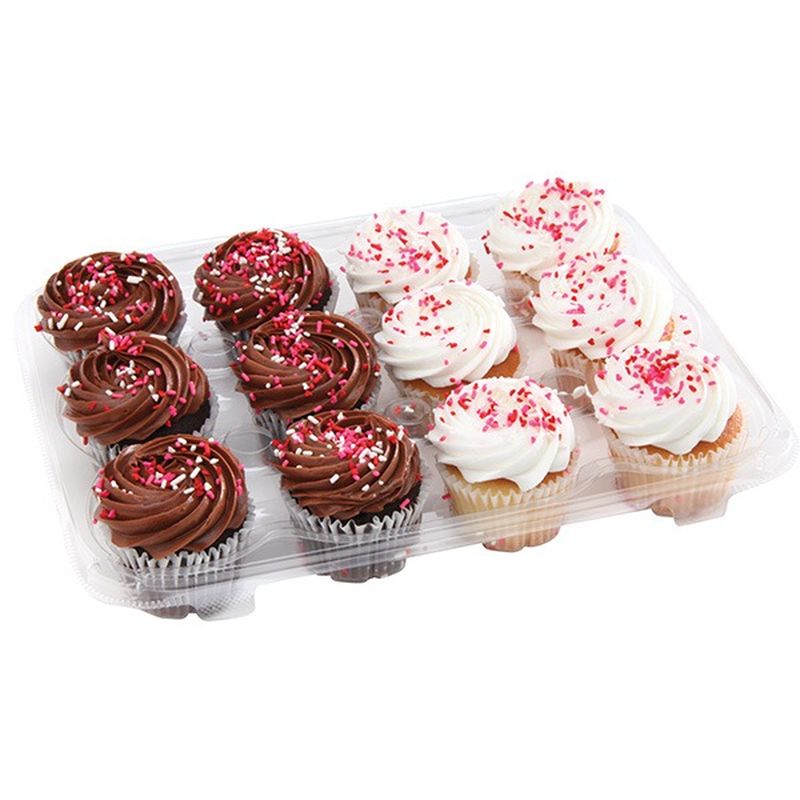 6 White & 6 Chocolate Basic Cupcake