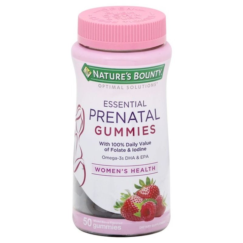 Nature's Bounty Essential Prenatal, Gummies, Mixed Berry Flavored (50