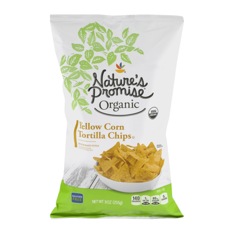 Nature's Promise Tortilla Chips, Yellow Corn, Restaurant Style (9 oz ...