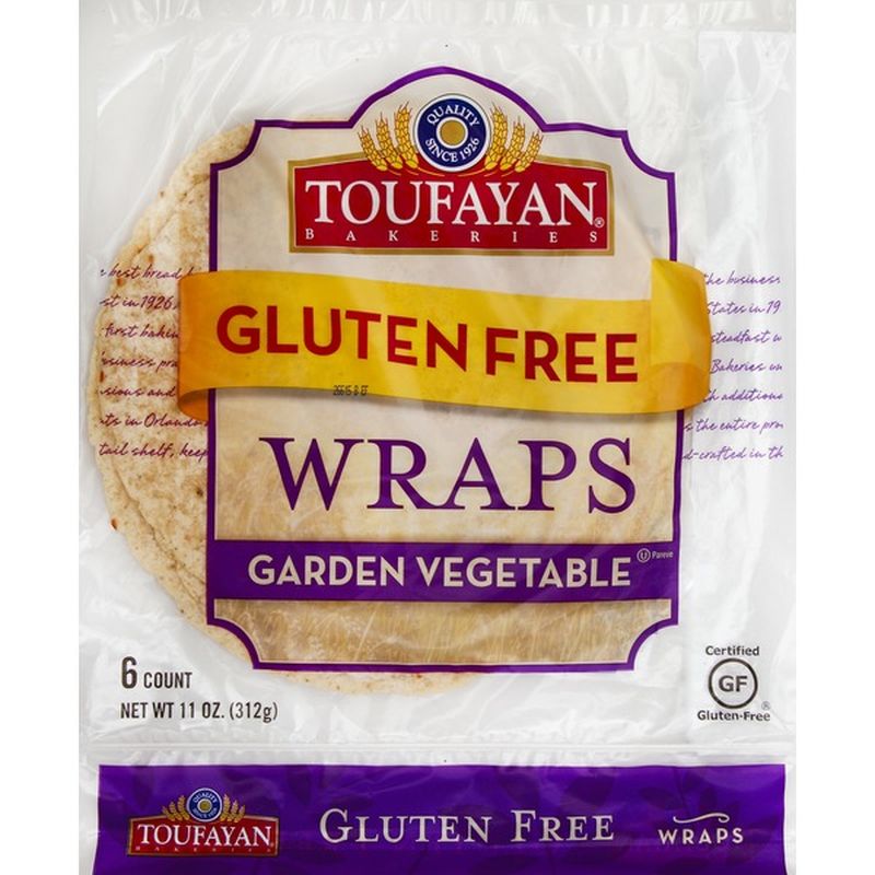 Toufayan Wraps, Gluten Free, Garden Vegetable (6 each) Instacart