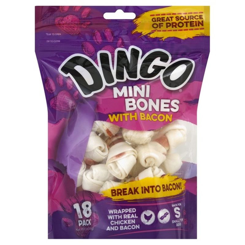 Dingo Bones Mini With Bacon 18 Each Instacart