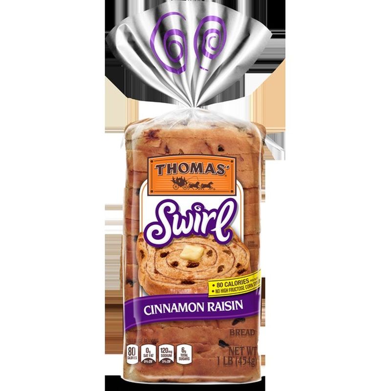 Thomas Cinnamon Raisin Swirl Bread made with Real Indonesian Cinnamon