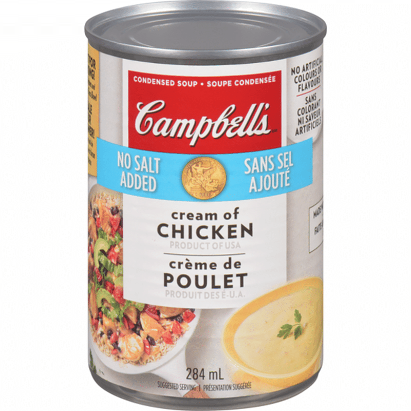 Campbell's No Salt Cream Of Chicken Soup (284 ml) - Instacart