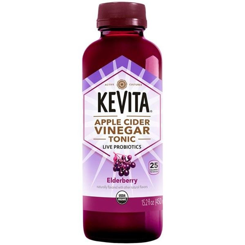 Kevita Apple Cider Vinegar Tonic Elderberry Live Probiotic Drink (15.2