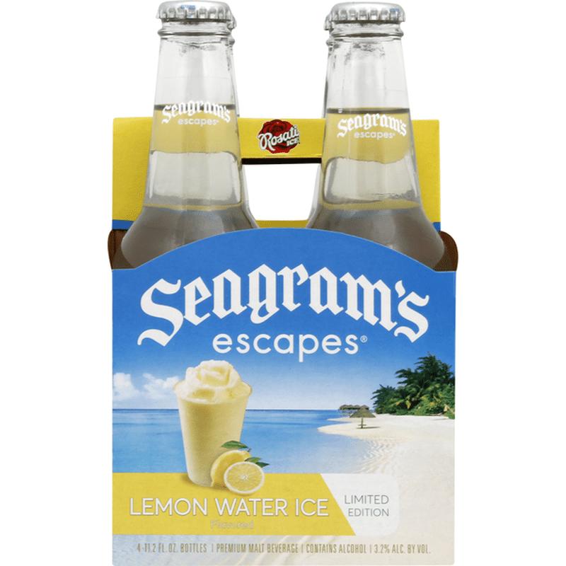 Seagrams Escapes Beer, Lemon Water Ice Flavor (4 each) Instacart